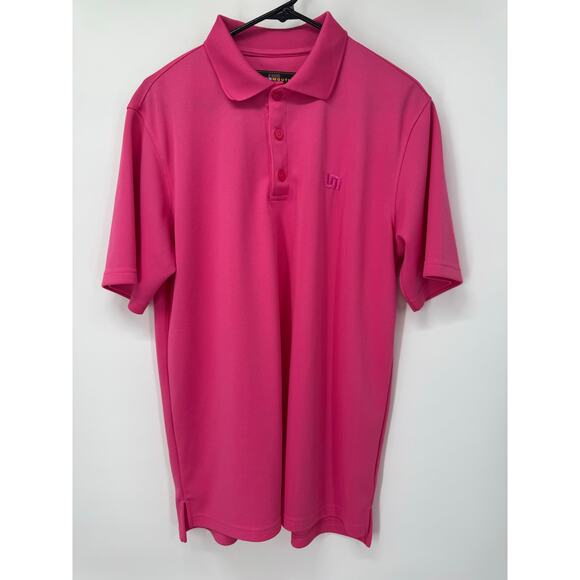 LoudMouth Men's Pink Polo Shirt M Short Sleeve Golf Casual Vibrant Style - Picture 1 of 7
